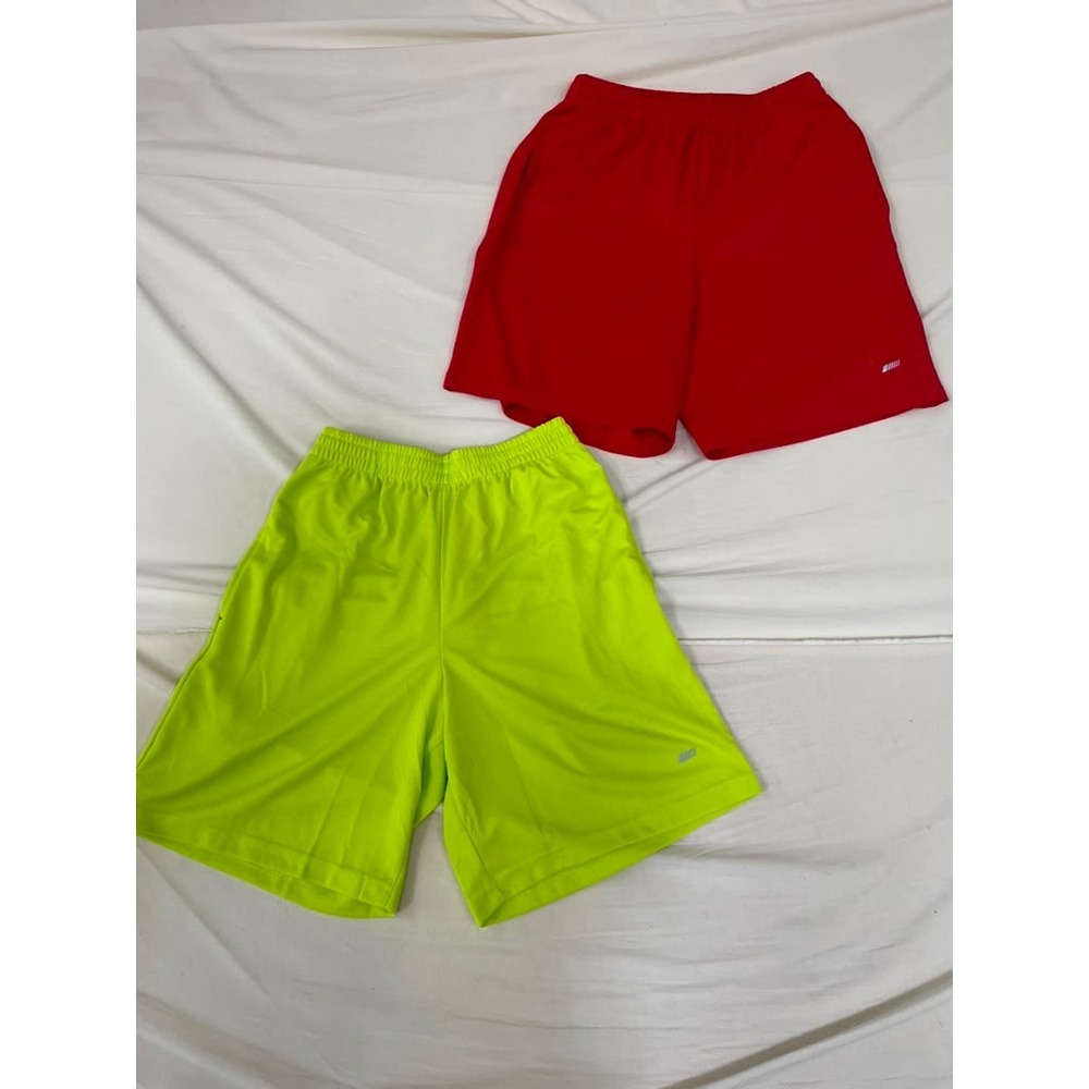 Amazon Essentials Boys Mesh Athletic Shorts Bundle Red Neon Green Size XS S